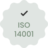 Label Norme ISO 14001, spécifiant les exigences relatives au système de management environnemental